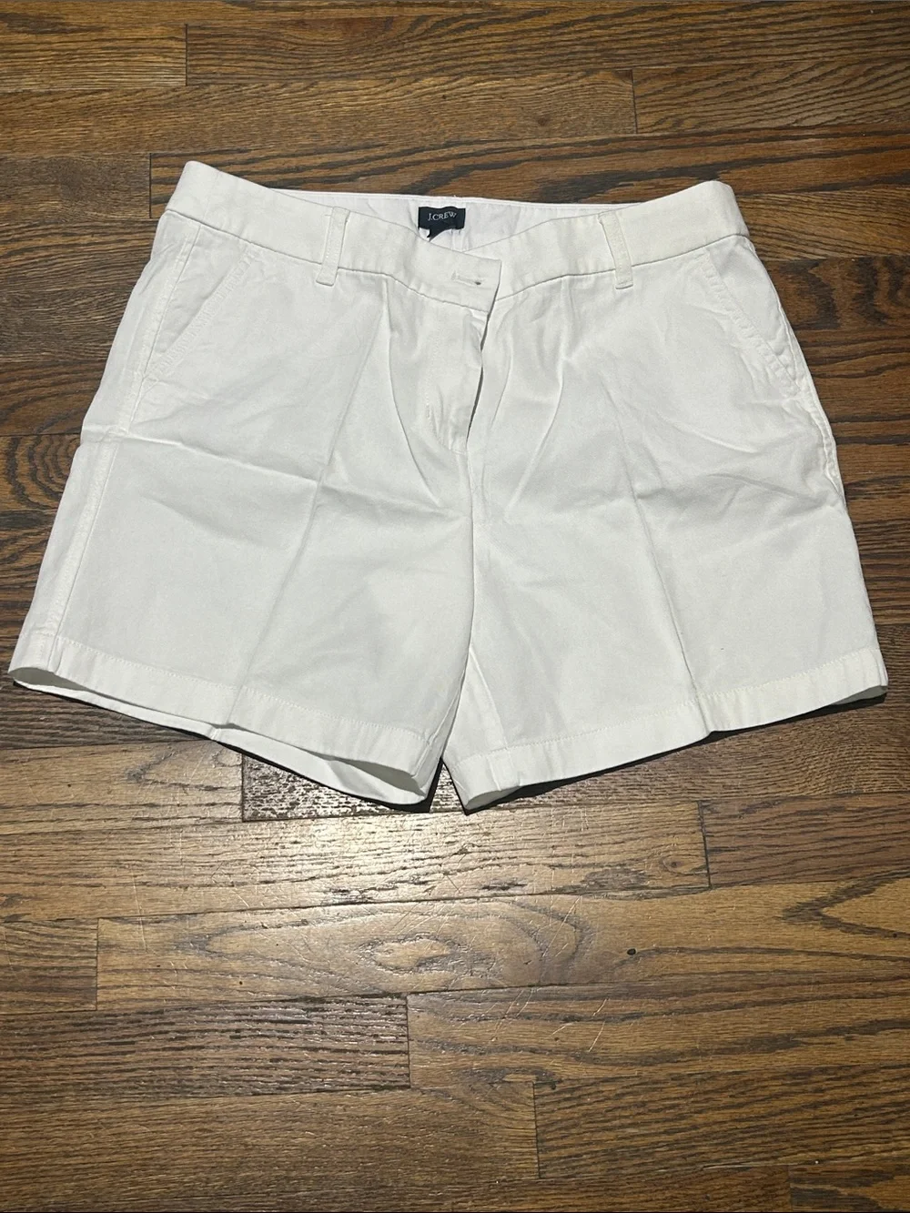 J. Crew White Cotton Chino Bermuda Shorts